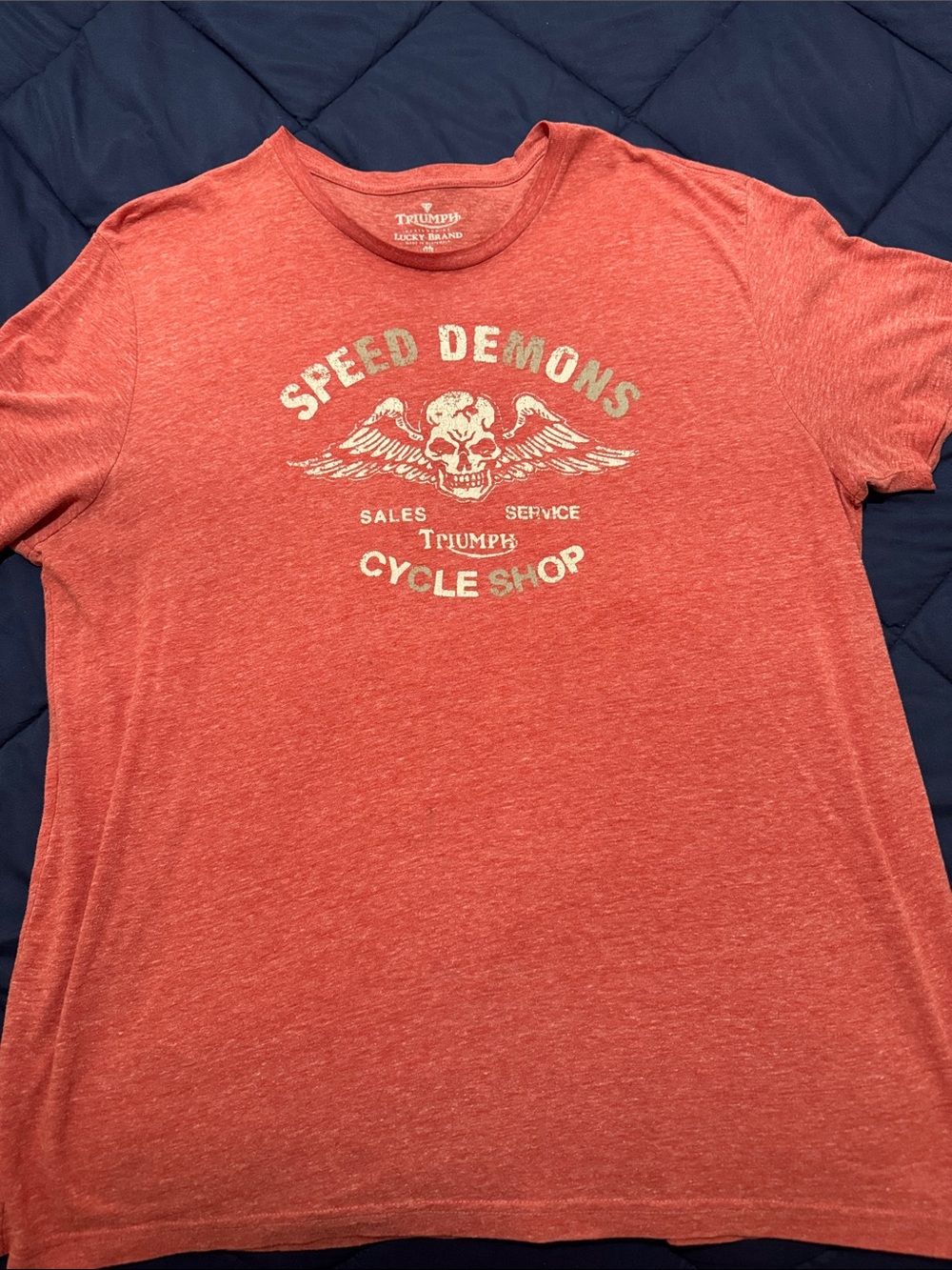 Lucky Brand Coral Heather 'Speed Demons' Graphic Tee